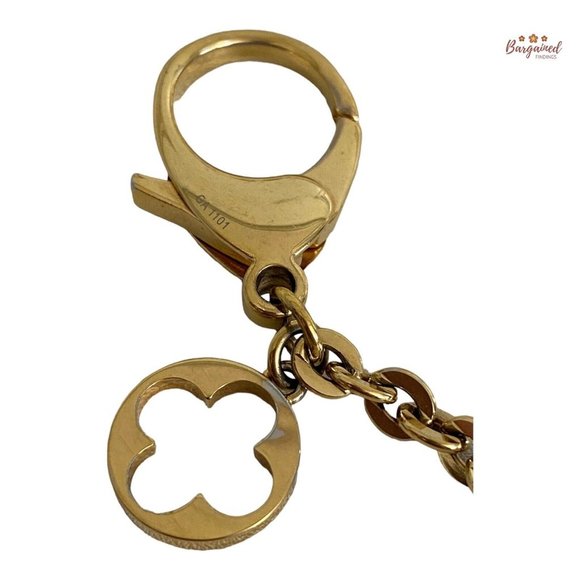Authentic LOUIS VUITTON Resin Gold Tone Fleur D'etoile Key Ring Bag Charm -2011 - Picture 6 of 9